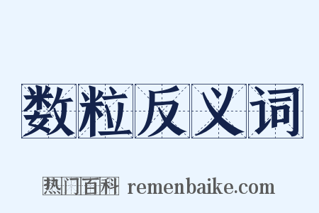 数粒反义词是什么意思的图片